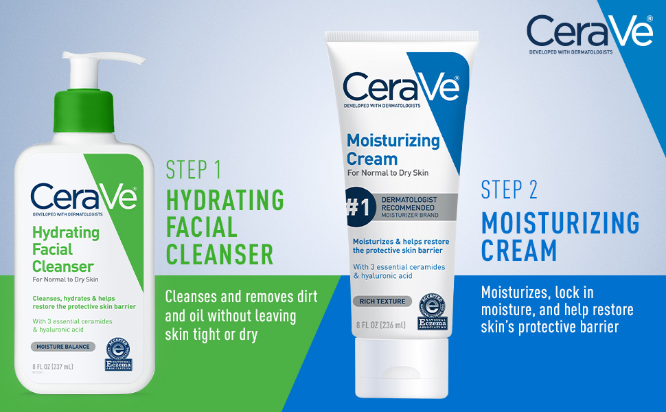 Moisturizing Cream & Hydrating Cleanser Set