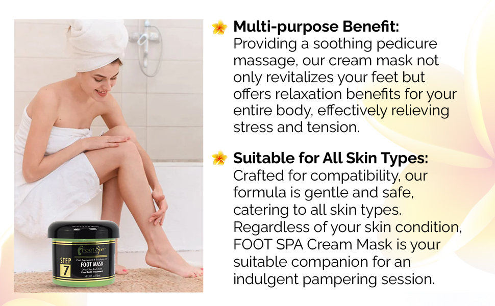 FOOT SPA - Cream Mask for Foot, 4 Oz