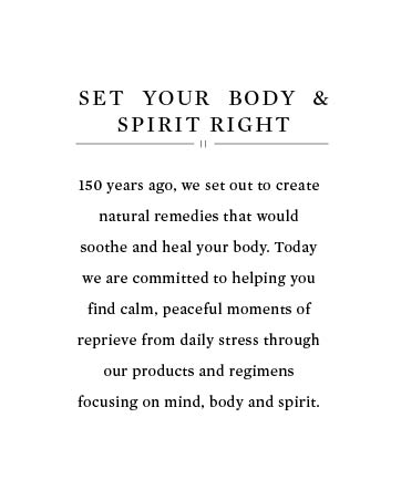 set your body and spirit right