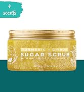 Natural Elephant Turmeric & Citrus Exfoliating Sugar Scrub with Argan Oil and Shea Butter 10 oz (...