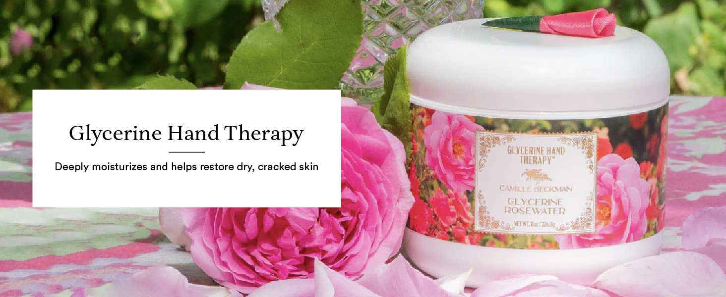 camille beckman hand therapy, glycerine hand cream, moisturizing hand cream, hand cream dry hands