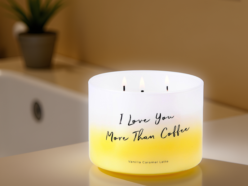 i love you more than coffee latte scented candle vanilla soy candle coffee gifts for man candle