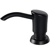 GAGALIFE Built in Sink Soap Dispenser or Lotion Dispenser for Kitchen Sink, Matte Black ABS Pump ...