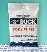 Fresh Body Clean As Duck Body Wipes (1 Pack, 12 Wipes)
