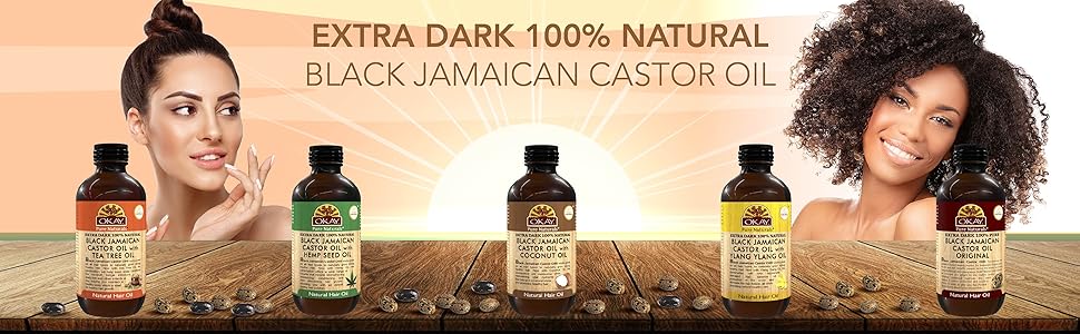 Okay Xtra Dark Black Jamaican Castor Oil With Coconut Oil