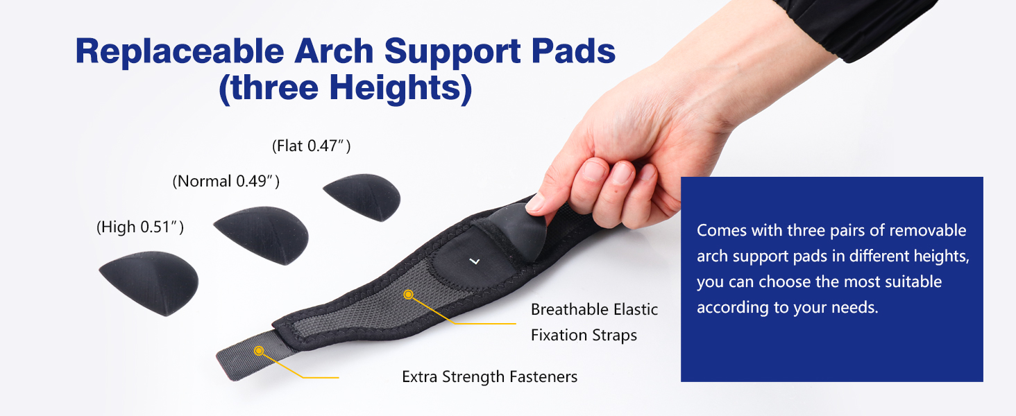 Replaceable Arch Support Pads(three Heights)