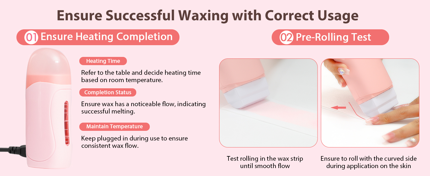 Wax Roller Kit for All Skin Types Hair Removal,