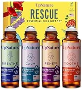Essential Oil Roll On Set (4 Pack) Stress Relief Gifts Aromatherapy Self Care Small Gifts for Wom...