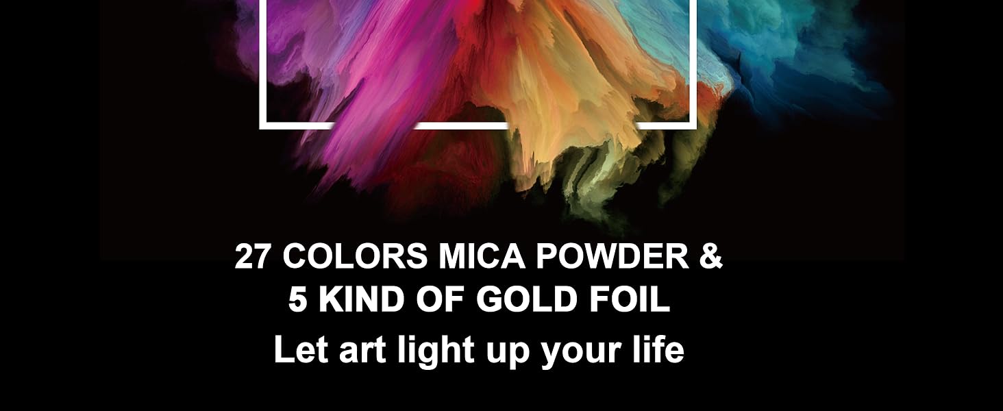 27 Colors mica power & 5 gold foil flakes mica powder for epoxy resin pigment powder