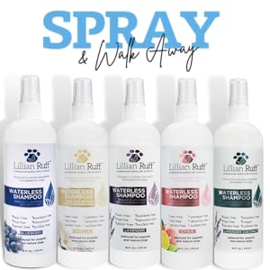 Waterless Dog shampoo spray on no rinse lavender scented pets dogs cats professional grooming smelly