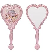 Flower Knows Strawberry Rococo Hand Mirror,Portable Vintage Handheld Mirror,Durable Metal Mirror,...