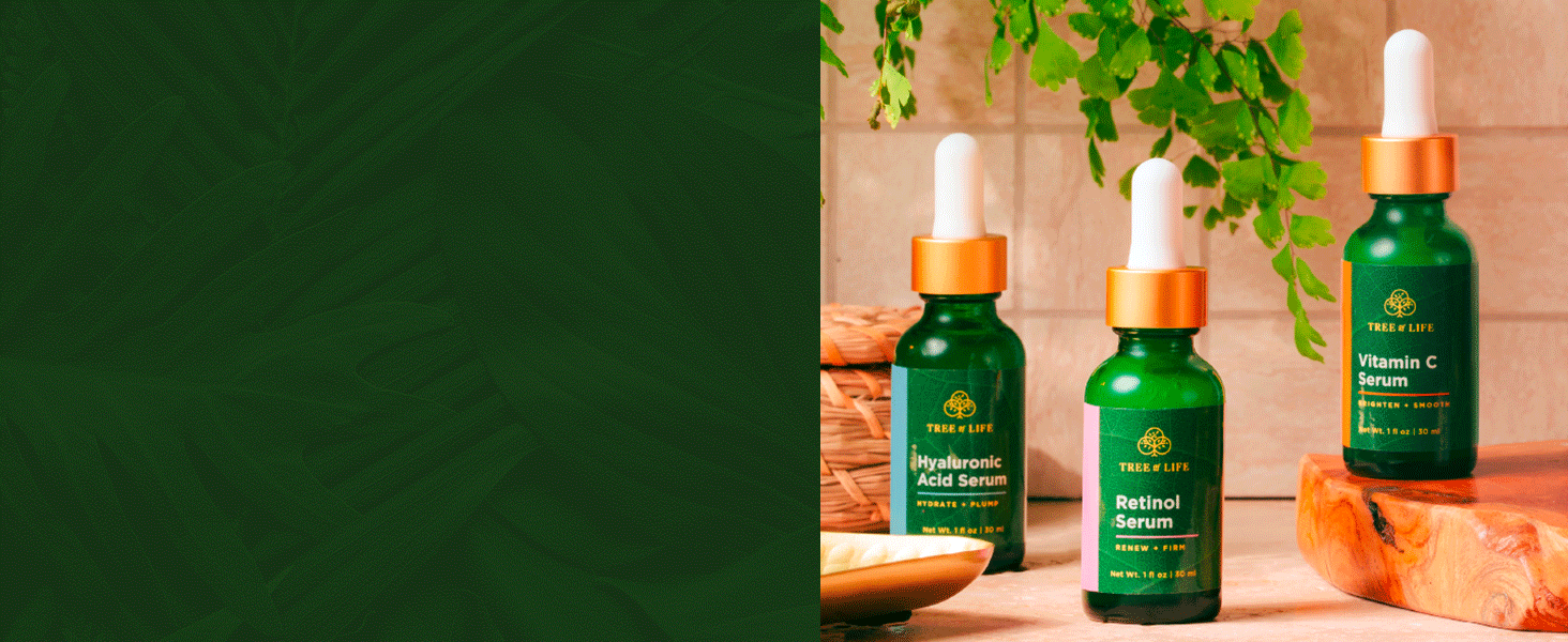 Tree of Life Vit C, Retinol, and Hyaluronic serums