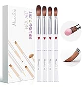 MelodySusie 4Pcs Acrylic Nail Brush Set, Size 8/12/14/16 for Acrylic Application Acrylic Powder N...