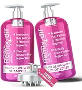 34 OZ Hair Growth Shampoo and Conditioner Set for Women | Effective Hair Regrowth Treatment | Str...