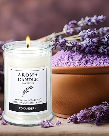 Lavender Candle, Big Candle, Lavender Candles for Home, Lavender Soy Candles for Women