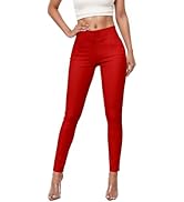 Hybrid & Company Womens Hyper Ultra Stretch Comfy Skinny Leg  Wide Waist Work Casual Pants