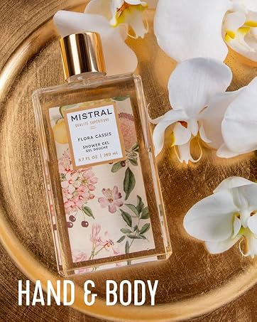 Mistral hand and body product line, lotions, creams, aftershaves