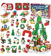 Advent Calendar 2025 Building Blocks Kit, 24 Days Surprise Christmas Countdown Building Blocks wi...