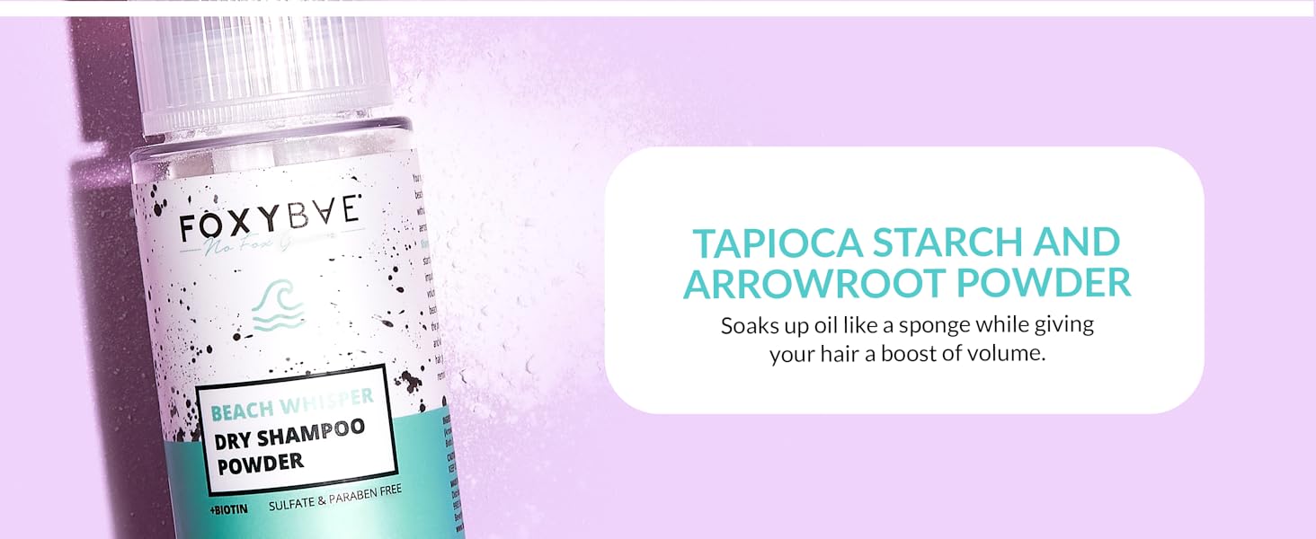 dry shampoo powder with tapioca starch and arrrowroot powder 