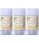 A La Maison Honeysuckle Aluminum Free Deodorant for Women and Men - Natural Deodorant (3 Stick Bu...