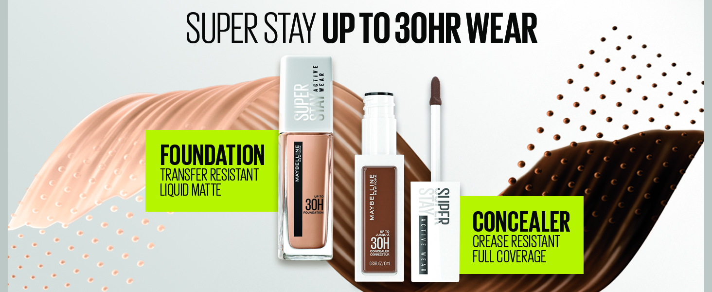 superstay up to 30hr wear - foundation and concealer