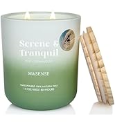 M&SENSE Pine Cedarwood Scented Candle for Home, 14.1oz 80 Hours Non Toxic Natural Soy Wax Woody S...