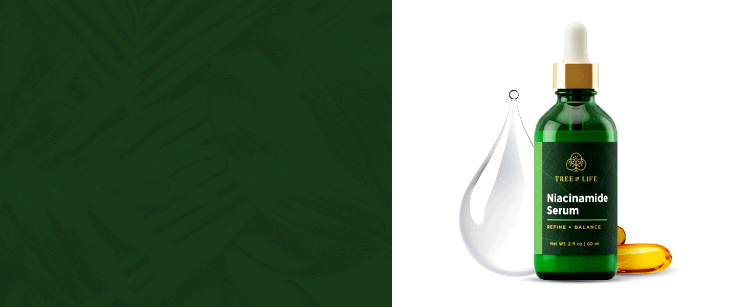 Niacinamide serum ingredients, including vitamin B3