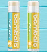 Bambalo 4-Pack Caribbean SPF 15 Lip Balm - Organic Ingredients, Broad Spectrum 