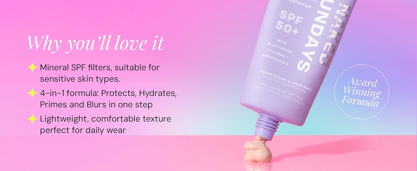 Mineral SPF 50, glowy spf, mineral zinc spf, mineral sunscreen, mineral suncare, sensitive spf