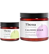 THENA Natural Wellness Organic Hemorrhoid Salve & Calming Soak Bundle – Comprehensive Relief for ...