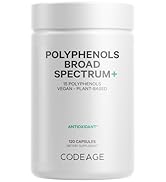 Codeage Polyphenols Supplement - Organic Green Tea Pills, Quercetin, Pomegranate, Turmeric - Resv...