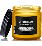 M&SENSE Limocello Scented Candle - 11.6oz Natural Soy Wax Non Toxic 70-Hour Slow Burning 2-Wick L...