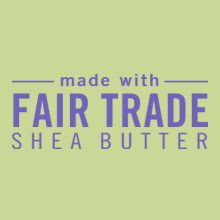 Made with FAIR TRADE SHEA BUTTER logo