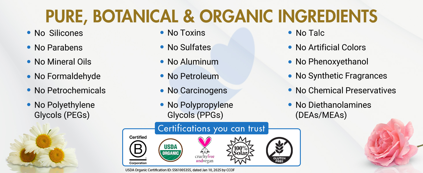 All Blue Beautifly products are made with pure, botanical, and organic ingredients