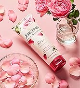 Jergens Rose Body Butter next to rose petals