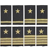 BENECREAT 4 Pairs 4 Styles Professional Uniform Epaulets, Uniform Bars Epaulets, Public Security ...