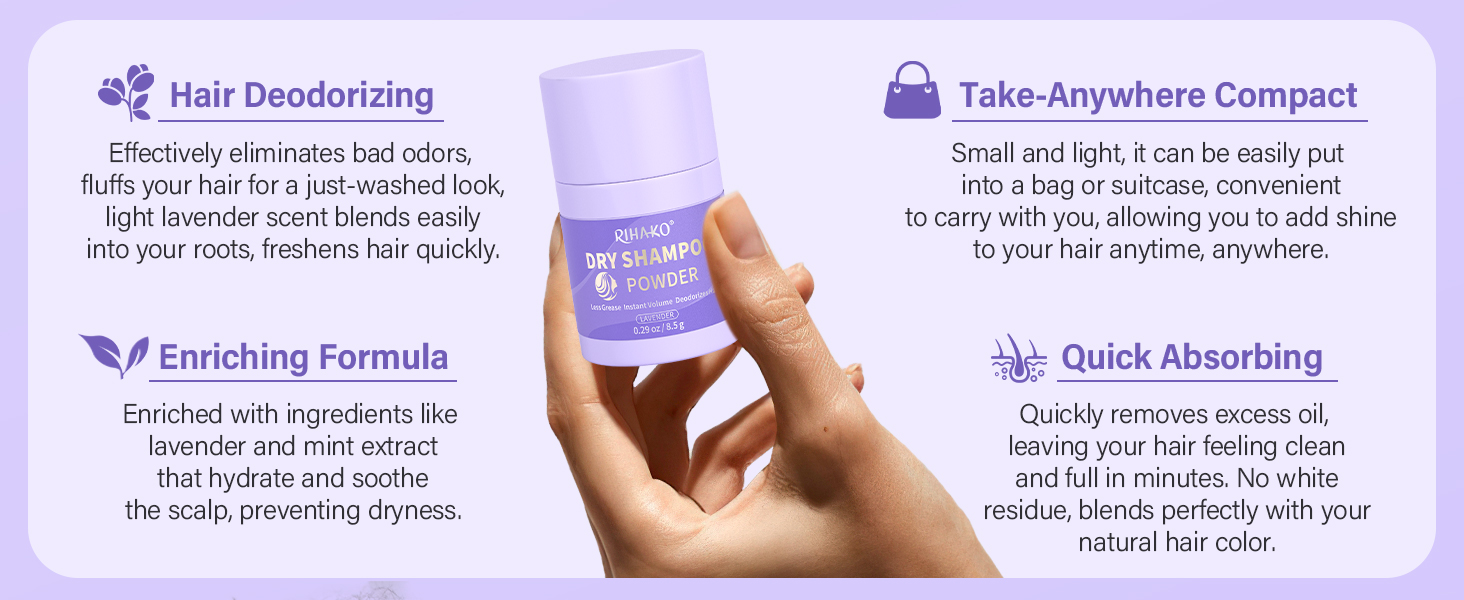 Dry Shampoo Powder for Women & Men
