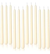 Viyffo Taper Candles – 10 Inch Long Ivory Candlesticks, 12 Pack, Unscented, Dripless, Smokeless T...