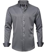 J.VER Boy's Long Sleeve Dress Shirts Solid Stretch Wrinkle-Free Shirt Kids Casual Button Down Shirts