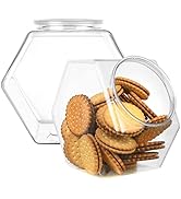 DilaBee 2-Pack Plastic Cookie Jar - 1.5 Gallon Large Candy Jar for Classroom, Kitchen & Office De...