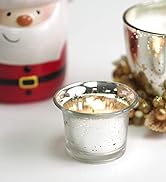 Hosley Set of 6 Metallic/Antique Finish Glass Candle Tealight Holders. Ideal Gift for Wedding Bri...