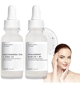 Niacinamide 10% + Zinc 1% - Hyaluronic Acid 2% + B5 Serum Set, Niacinamide Serum for Face, Niacin...