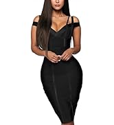 Hybrid & Company Womens Elegance V Neck Stretch Chic Bandage Dress