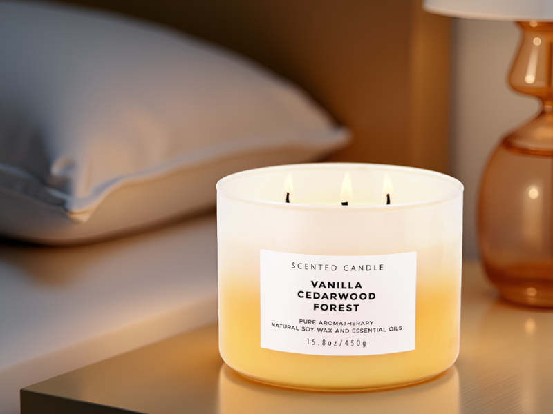 candle for couple unisex candle scented candle for him and her vanilla candle scent ombre candle soy