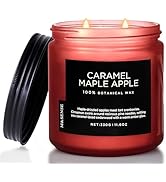 M&SENSE Caramel Apple Pie Candles for Home Scented, Natural Soy Wax 11.6oz Long Lasting 70 Hours ...