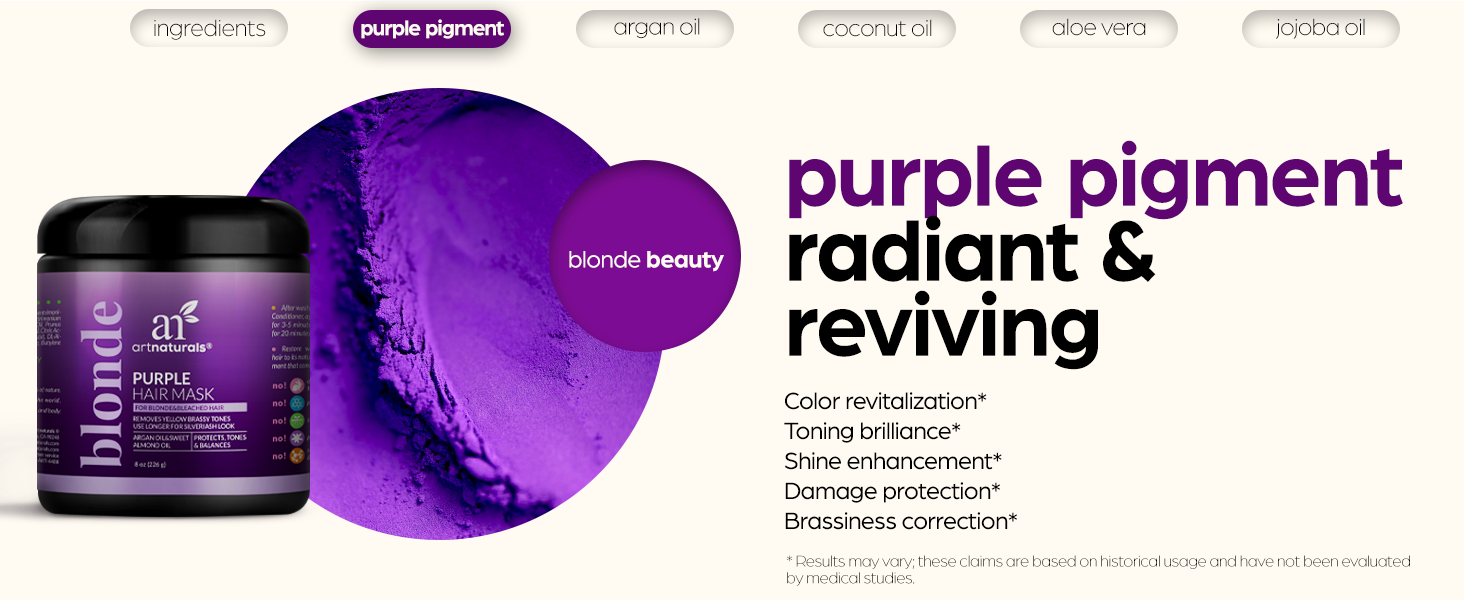 Purple hair mask for blonde 8oz