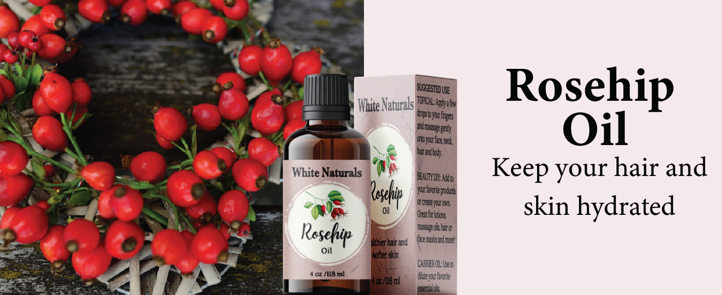 Rosehip seed oil for skin skincare hair body face nails white naturals organic pure bulk 16 oz 8 diy