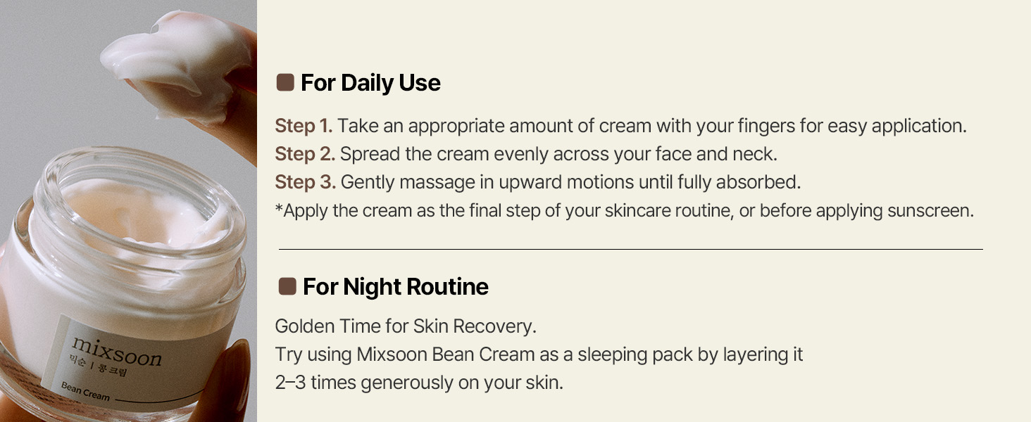 how to use bean cream