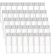 BENECREAT 100 Pcs Glass Bead Storage Vials, 20ml(0.68fl. oz) Sample Message Bottle, Empty Glass J...