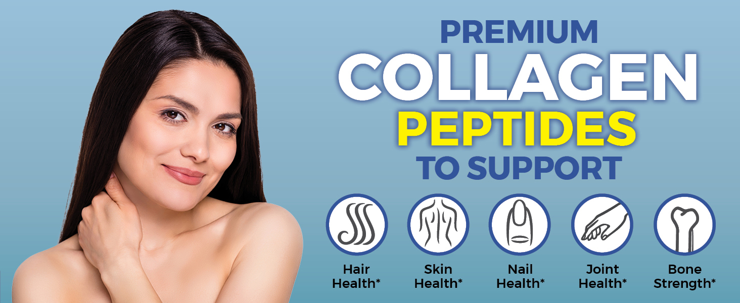 Premium Collagen Peptides for Hair Skins Nails and Bones